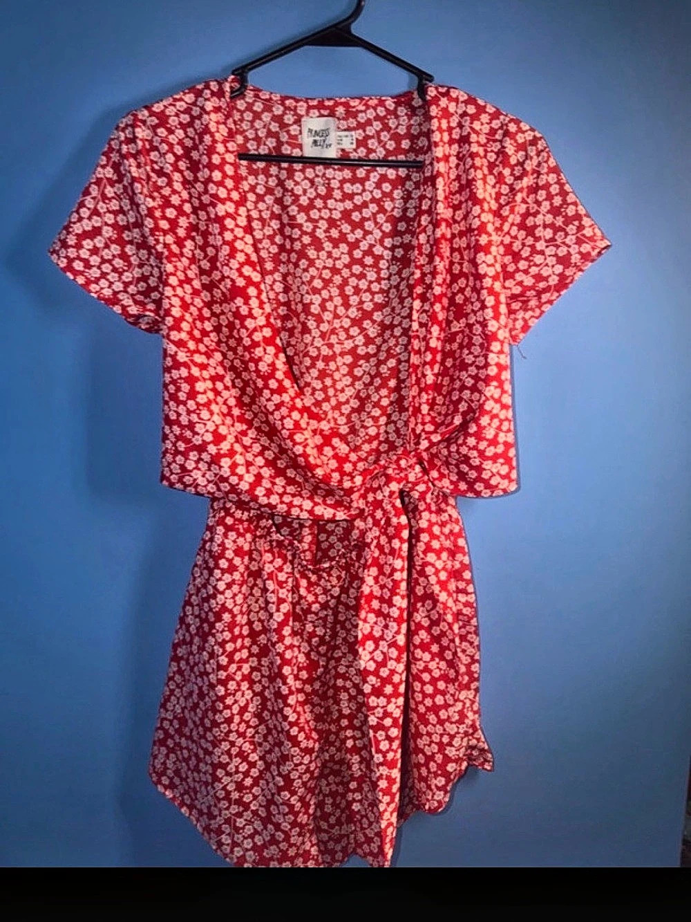 Princess Polly  romper  Red & White Medium Like New